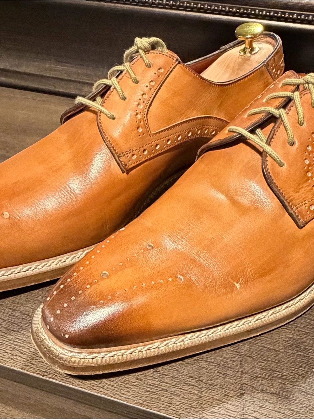 JOSE REAL LAVORAZIONE BLAKE VERO CUOIO OXFORD MENS SIZE EU46 US13